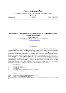 Review of the [Cyphogastra DEYR.]-supergenus (Col.: Buprestidae) II-VI Addenda & corrigenda
