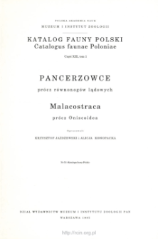 Pancerzowce pr&oacute;cz r&oacute;wnonog&oacute;w lądowych = Malacostraca pr&oacute;cz Oniscoidea