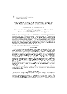 Small mammals in the diet of the tawny owl Strix aluco in selected sites of the Biebrza Basin and Knyszyn Forest in north-eastern Poland