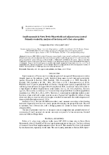 Small mammals in Nowy Dw&oacute;r Mazowiecki and adjacent area (central Poland) revealed by analyses of the tawny owl&rsquo;s Strix aluco pellets