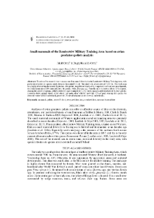 Small mammals of the Rembert&oacute;w Military Training Area based on avian predators pellets analysis