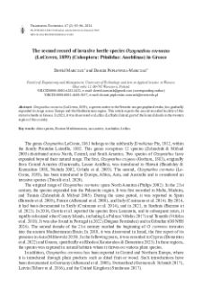 The second record of invasive beetle species Ozognathus cornutus (LeConte, 1859) (Coleoptera: Ptiniidae: Anobiinae) in Greece