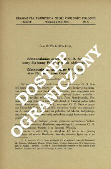Limnocalanus macrurus G. O. Sars, nowy dla fauny Polski gatunek widłonog&oacute;w = Limnocalanus macrurus G. O. Sars, eine f&uuml;r Polen neue Copepoden - Art