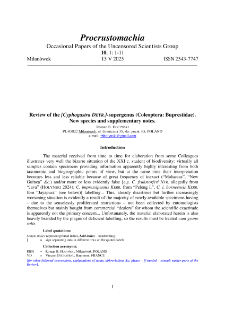 Review of the [Cyphogastra DEYR.]-supergenus (Coleoptera: Buprestidae). New species and supplementary notes.