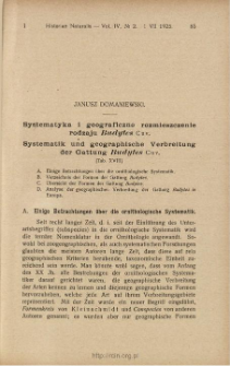 Systematyka i geograficzne rozmieszczenie rodzaju Budytes Cuv.