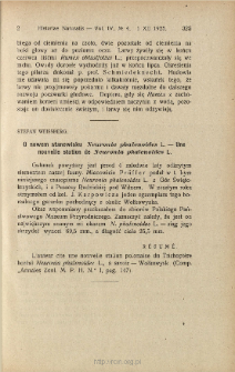 O nowem stanowisku Neuronia phalenoides L.