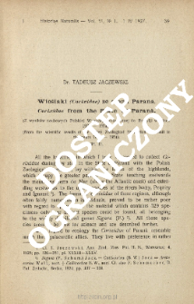 Wioślaki Corixidae ze stanu Parana : (Z wynik&oacute;w naukowych Polskiej Wyprawy Zoologicznej do Brazylji w latach 1921-1924)