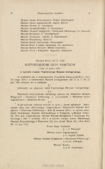 Rozporządzenie Rady Ministr&oacute;w : z dnia 14 marca 1928 r. w sprawie statutu Państwowego Muzeum Zoologicznego [Monitor Polski, Nr 72, 1928]