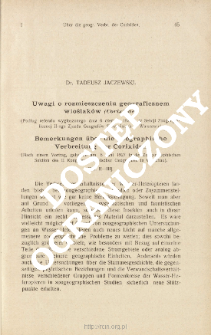 Uwagi o rozmieszczeniu geograficznem wioślak&oacute;w (Corixidae) : (Podług referatu wygłoszonego dnia 6 czerwca 1927 r. w Sekcji Zoogeograficznej II-ego Zjazdu Geograf&oacute;w Słowiańskich w Warszawie)
