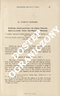 Poślizgi (Hydrometridae) ze stanu Parana : (Z wynik&oacute;w naukowych Polskiej Wyprawy Zoologicznej do Brazylji w latach 1921-1924)