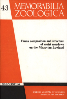 Fauna composition and structure of moist meadows on the Mazovian Lowland