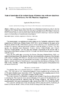 State of knowledge of the tachinid fauna of Eastern Asia, with new data from North Korea. Pt. 3, Phasiinae. Supplement