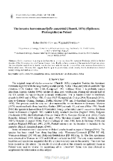 The invasive harvestman Opilio canestrinii (Thorell, 1876) (Opiliones: Phalangiidae) in Poland