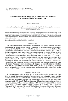 Canestriniidae (Acari, Astigmata) of Poland, with key to species of the genus Photia Oudemans, 1904