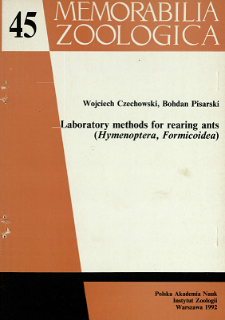 Laboratory methods for rearing ants (Hymenoptera, Formicoidea)