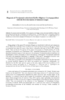 Diagnosis of Forcipomyia sahariensis Kieffer (Diptera: Caratopogonidae) with the first description of immature stages