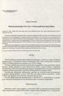 Pokarm puszczyka Strix aluco w lesie grądowym koło Oławy