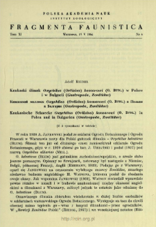 Kaukaski ślimak Oxychilus (Ortizius) komarowi (O. Bttg.) w Polsce i w Bułgarii (Gastropoda, Zonitidae) = Kavkazskij moll&ucirc;sk Oxychilus (Ortizius) komarowi (O. Bttg.) v Pol'&scaron;e i Bolgarii (Gastropoda, Zonitidae)