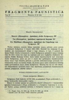 Mszyce (Homoptera, Aphidina) okolic Bydgoszczy. 3 = Tli (Homoptera, Aphidina) okrestnostej Bydgoŝi. 3