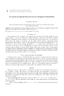 Two species of supranivale insects new for Kampinos National Park / Przemysław Trojan ; Museum and Institute of Zoology PAS