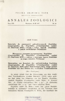 Materialien zur Kenntnis der pal&auml;arktischen Zonitiden (Gastropoda). 2, Oxychilus (Conulopolita) raddei (O. BOETTGER, 1879) i uwagi o kilku innych Zonitidae z jaskiń zachodniego Zakaukazia : [Mit 4 Textfiguren]