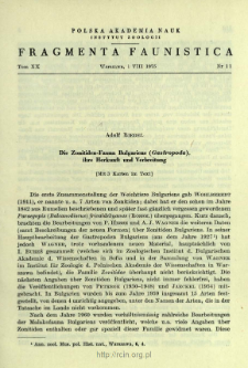 Die Zonitiden-Fauna Bulgariens (Gastropoda), ihre Herkunft und Verbreitung