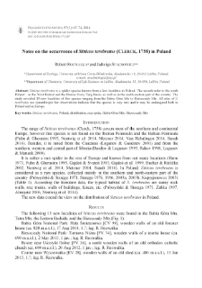 Notes on the occurrence of Sitticus terebratus (Clerck, 1758) in Poland
