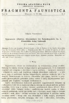 Sygaczowate (Diptera, Limoniidae) G&oacute;r Świętokrzyskich. Cz. 1. Limoniidae doliny Lubrzanki
