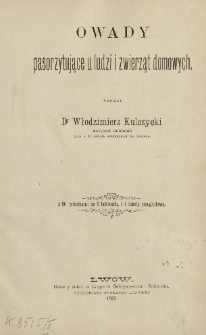 Owady pasorzytujące u ludzi i zwierząt domowych