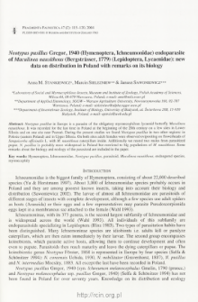 Neotypus pusillus Gregor, 1940 (Hymenoptera, Ichneumonidae) endoparasite of Maculinea nausithous (Bergstr&auml;sser, 1779) (Lepidoptera, Lycaenidae): new data on distribution in Poland with remarks on its biology