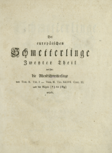 Die Schmetterlinge in Abbildungen nach der Natur mit Beschreibungen. T. 2