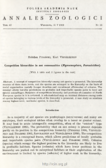 Competition hierarchies in ant communities (Hymenoptera, Formicidae)