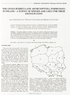 The genus Myrmica Latr. (Hymenoptera, Formicidae) in Poland - a survey of species and a key for their identification
