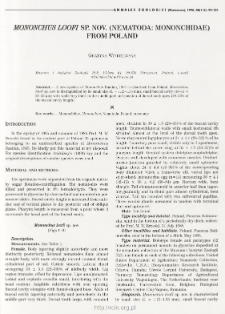 Mononchus loofi sp. nov. (Nematoda : Mononchidae) from Poland