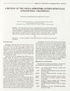 A review of the genus Aprostoma Gu&eacute;rin-M&eacute;neville (Coleoptera: Colydiidae)