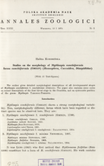 Studies on the morphology of Mytilaspis conchiformis forma conchiformis (Gmelin) (Homoptera, Coccoidea, Diaspididae)