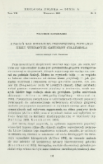 Z badań nad strukturą przestrzenną populacji kilku wybranych gatunk&oacute;w Collembola