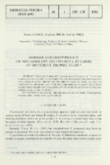 Biomass and growth rate of Potamogeton pectinatus L. in lakes of different trophic state