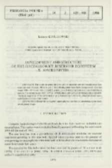 Development and structure of the Goczałkowice reservoir ecosystem. 10, Macrophytes