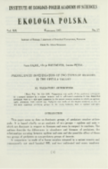 Productivity investigation of two types of meadows in the Vistula valley. 11, Predatory arthropods