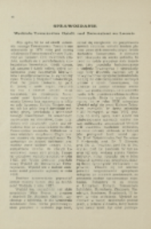 Sprawozdanie Wydziału Towarzystwa Opieki nad Zwierzętami we Lwowie