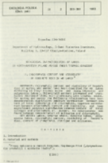 Ecological characteristics of lakes in north-eastern Poland versus their trophic gradient. 5, Chlorophyll content and visibility of Secchi's disc in 46 lakes