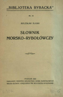Słownik morsko-ryboł&oacute;wczy