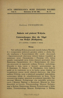 Badania nad ptakami Wołynia