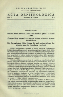 Strepet (Otis tetrax L.) oraz inne rzadkie ptaki z okolic Łodzi