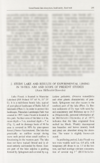 Study lake and results of experimental liming in 70-ties. Aim ad scope of present studies