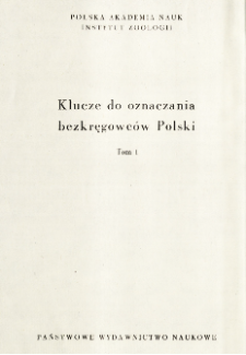 Klucze do Oznaczania Bezkręgowc&oacute;w Polski